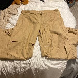 gold parachute pants